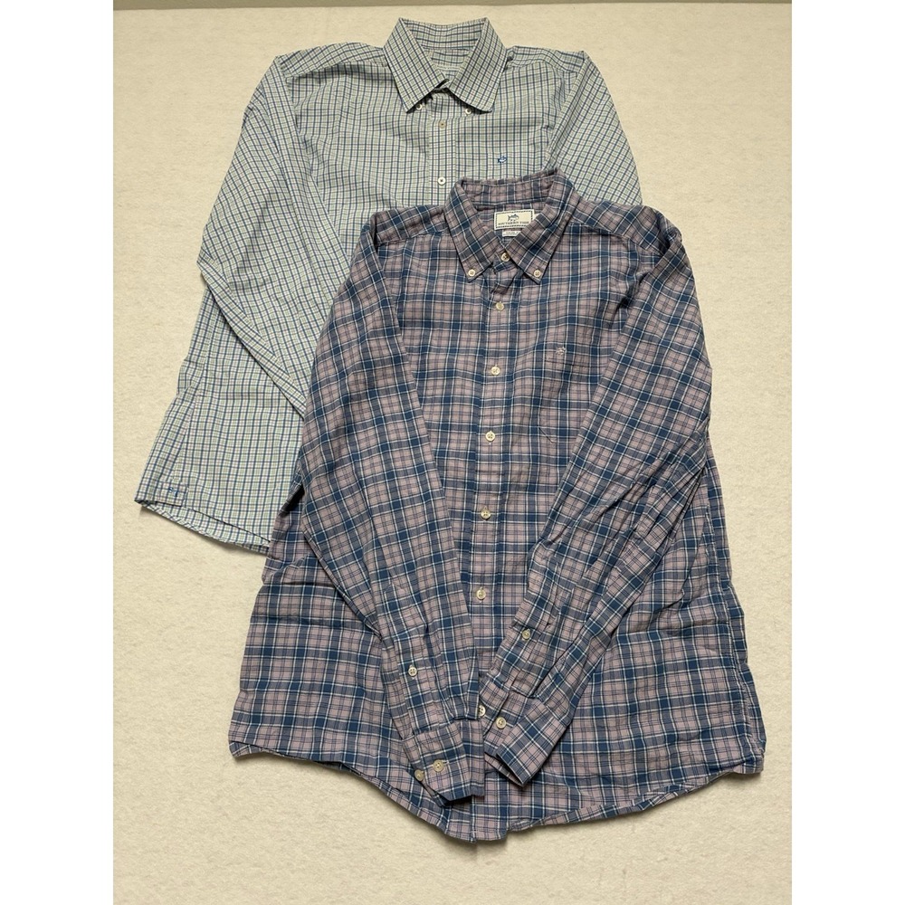Southern Tide 2 Lot Bundle L Button Down Long Sleeve Classic Fit and Trim Fit